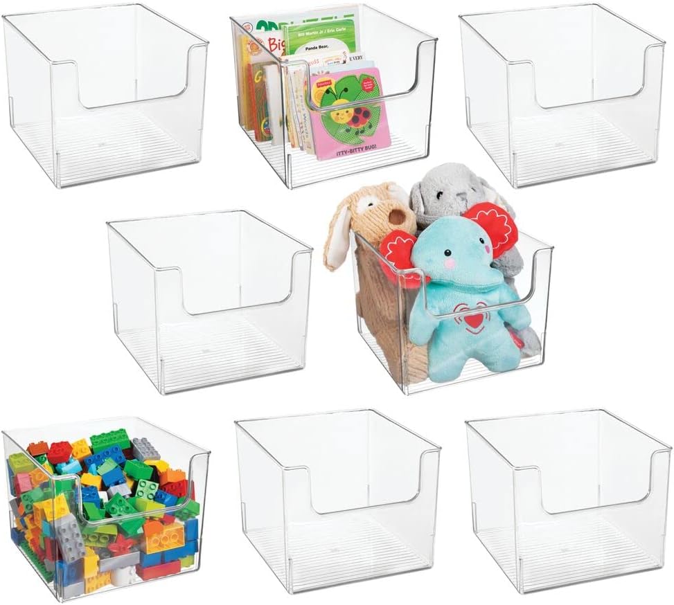 Clear Plastic Storage Organizer Bin 8 Pack L427460