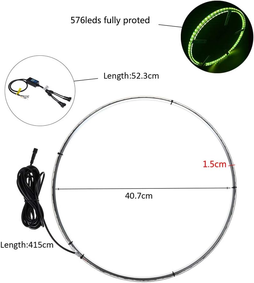 15.5 inch Double Row Wheel Ring Light Kit with Turn Signal R45488