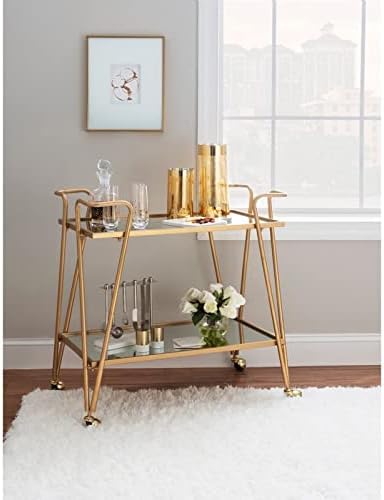 Gold Mid-Century Bar Cart E845