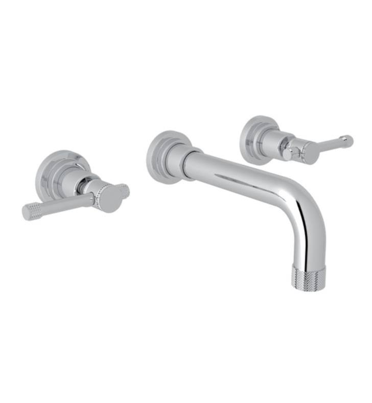 Wall Mount Widespread Lavatory Faucet in Satin Unlacquered Brass I275939