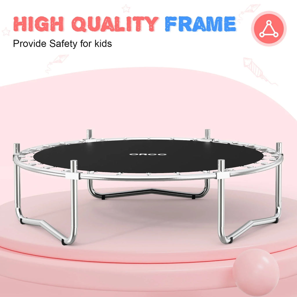 Kids Trampoline with Safety Enclosure and Steel Frame V370