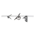 600mm Combination Set with Square Center and Protractor Head J4272