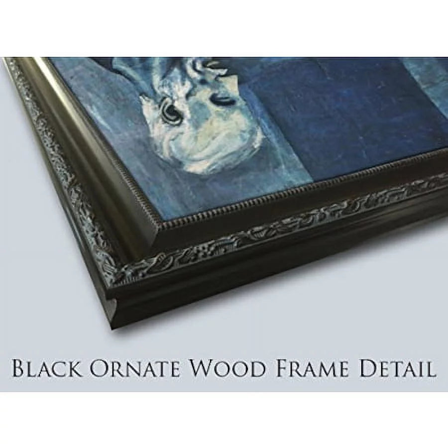 Black Ornate Wood Framed Art Print F439