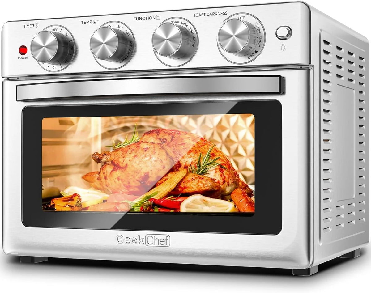6 Slice 24.5QT Air Fryer Toaster Oven Combo, Stainless Steel V6454
