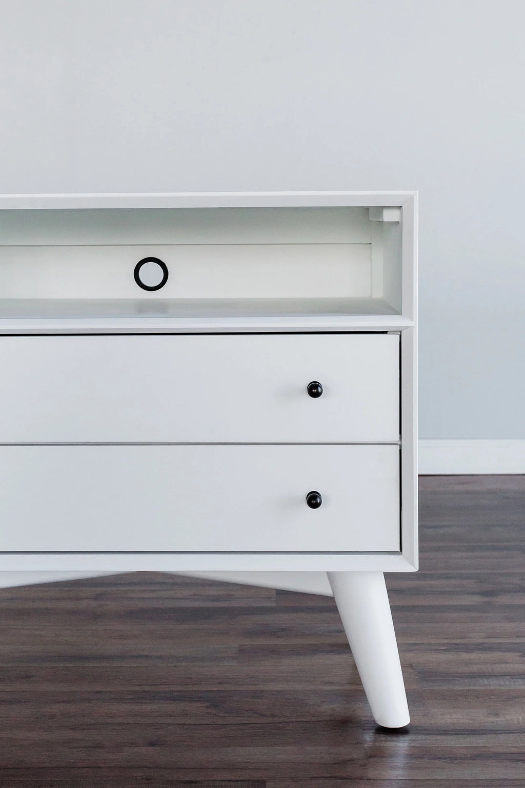 White 2 Drawer Wood Nightstand T683939