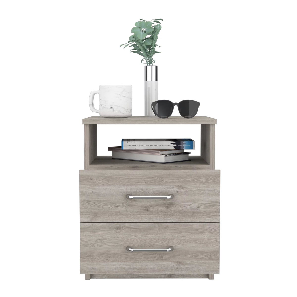 Light Grey Particle Bedroom Nightstand B305