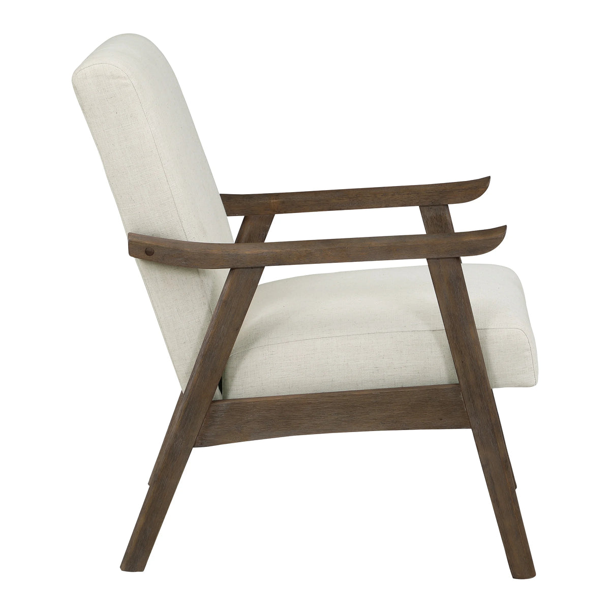Linen White Fabric Armchair N47459
