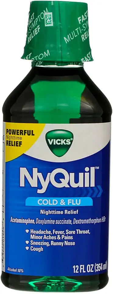 Cold & Flu Nighttime Liquid 12 oz N543