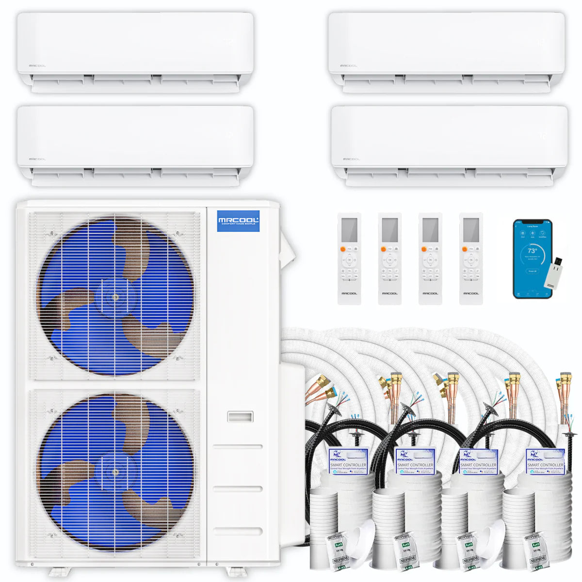 39,000 BTU 4 Zone Ductless Air Conditioner and Heat Pump X654