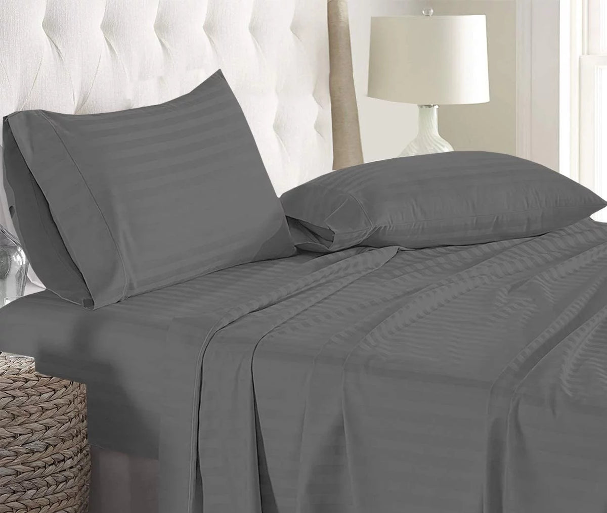 Pima Cotton 4-Piece Bed Sheets Set Queen Size Z957529