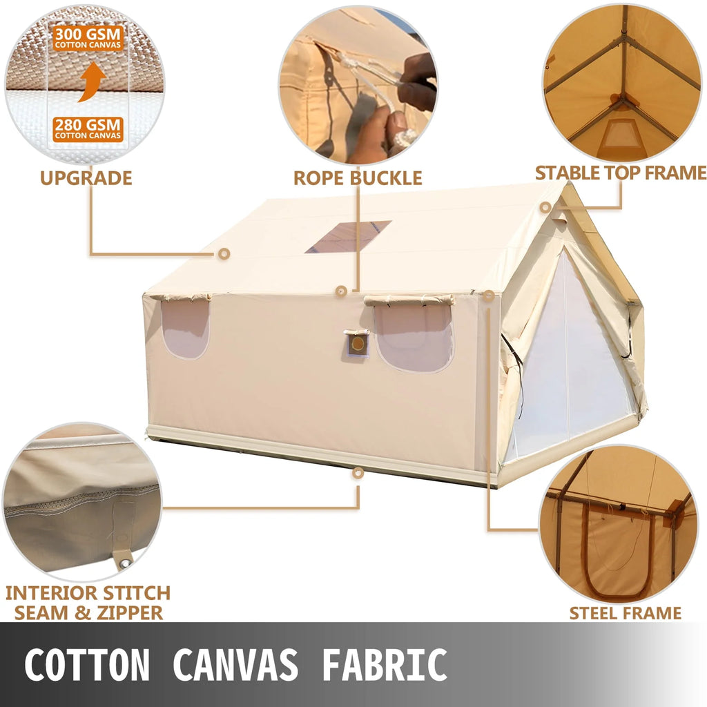 Canvas Wall Tent 10x12ft with Stove Hole Z78771