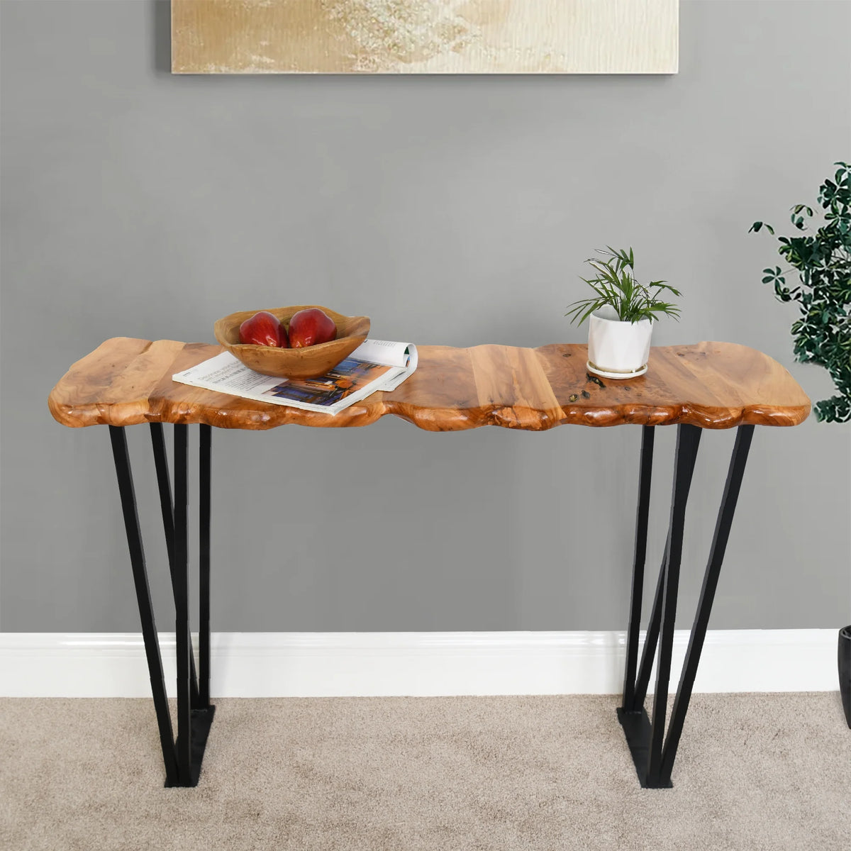Cedar Wood Console Table Y931