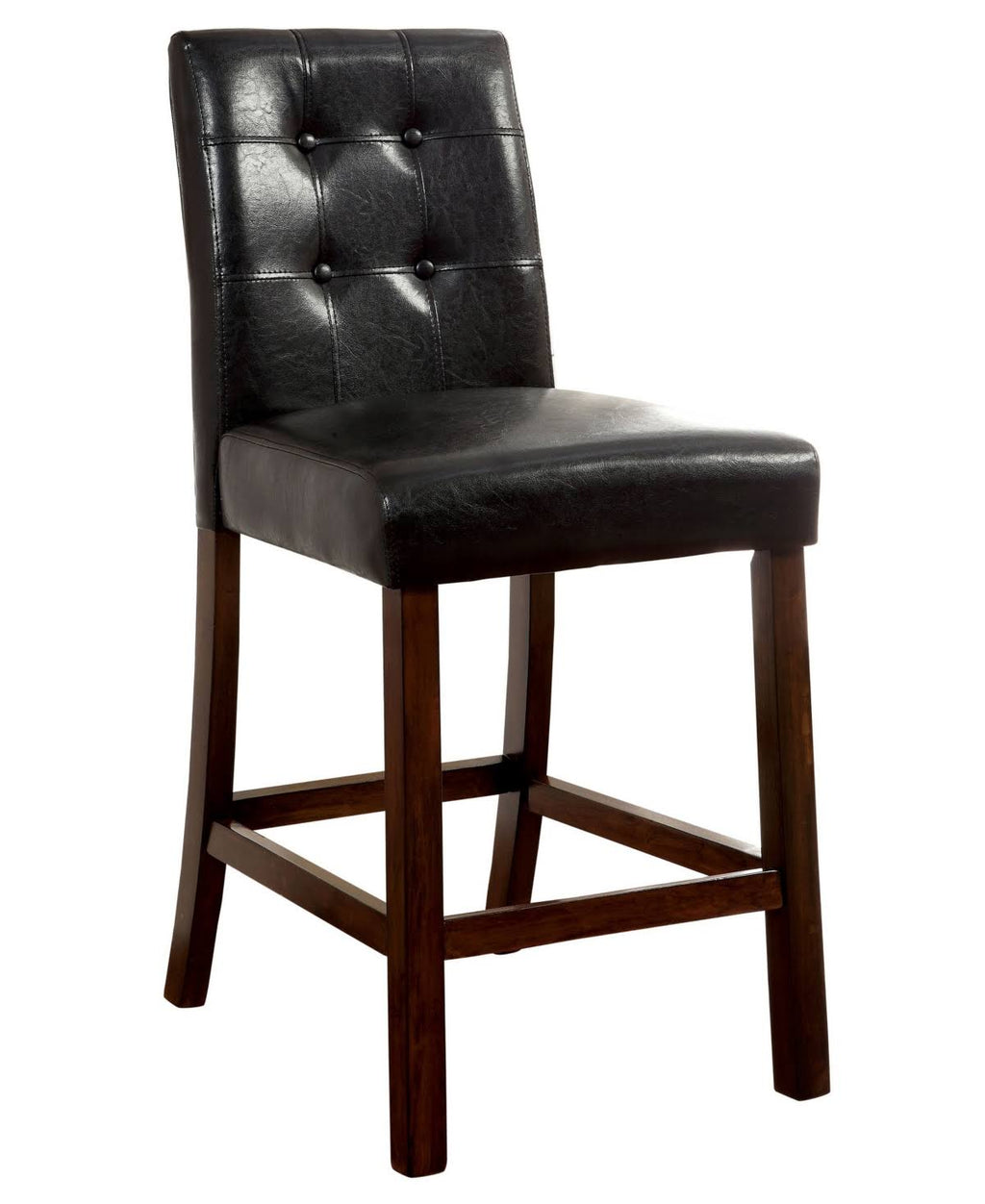 Upholstered Counter Stool Set of 2 Brown P57020