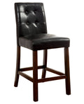 Upholstered Counter Stool Set of 2 Brown P57020