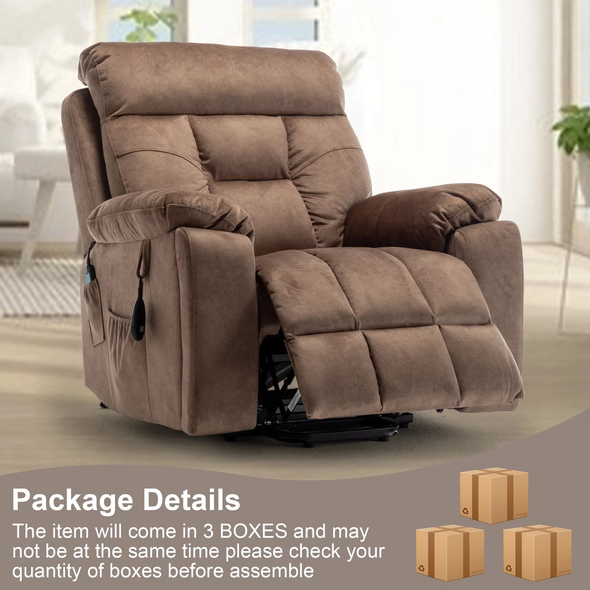 Power Lift Recliner Chair with Heat and Massage P6414