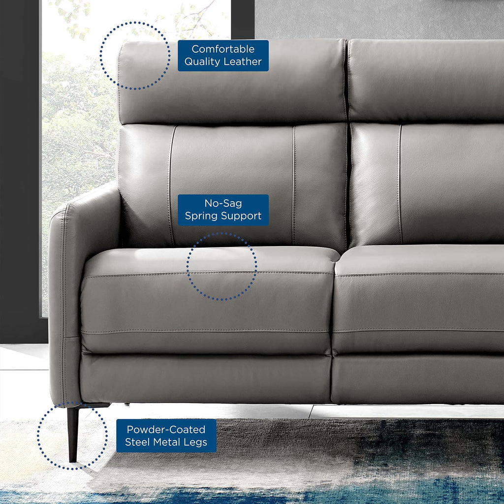 Grey Leather Sofa N162306