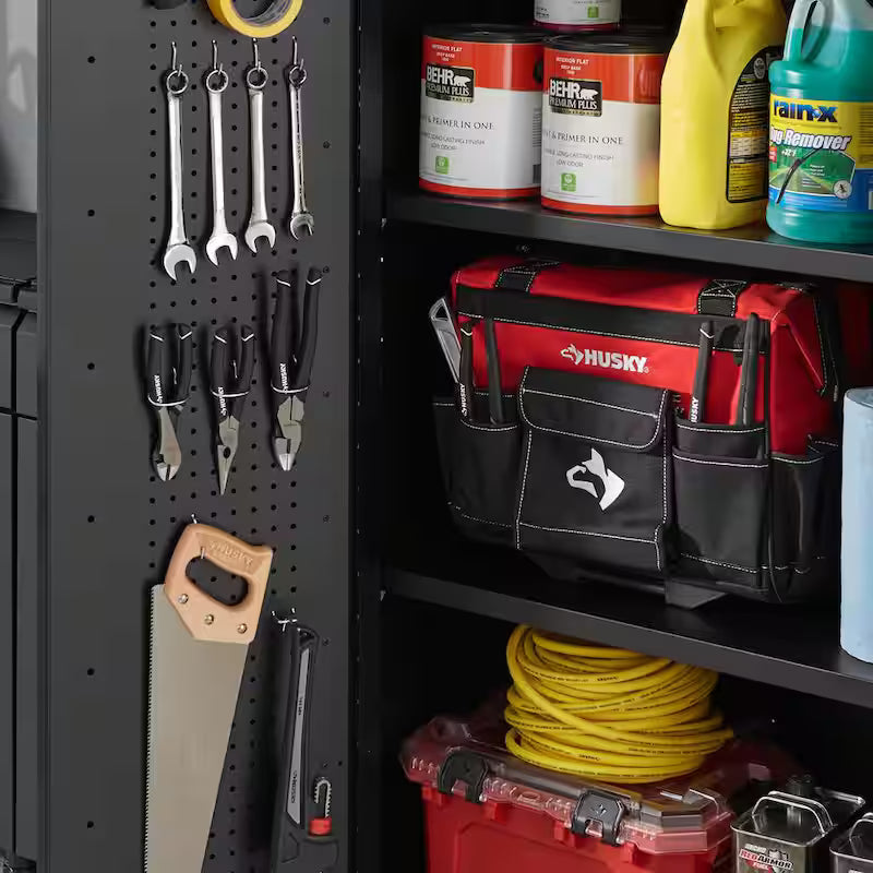 24-Gauge Steel Freestanding Garage Cabinet in Black N476414