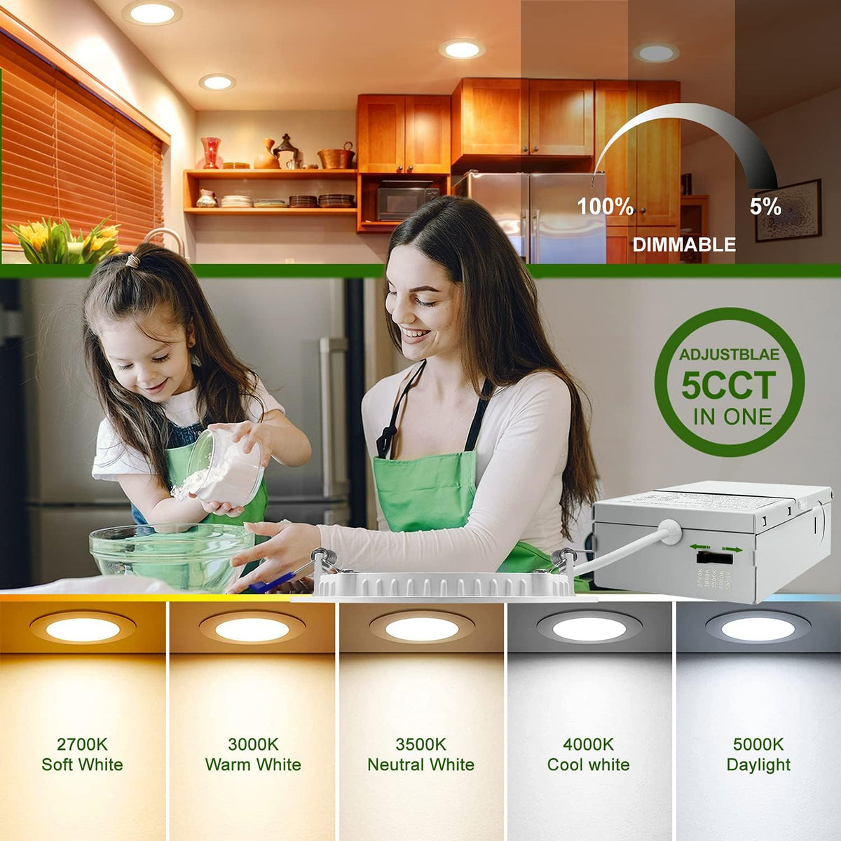 12 Pack 6 Inch Ultra-Thin LED Recessed Ceiling Light M3534