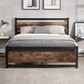 Queen Platform Bed Frame with Wooden Headboard Y97039
