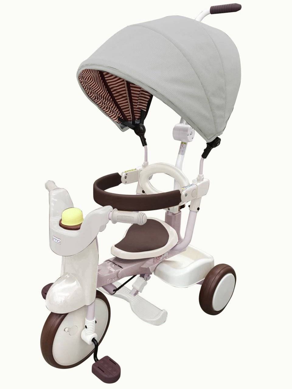 3-in-1 Folding Tricycle with Canopy White B888543