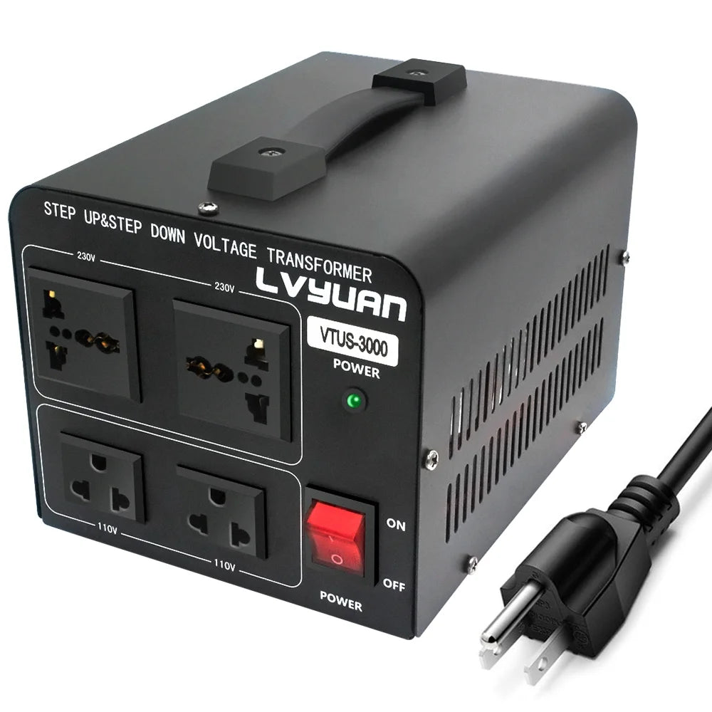 3000 Watts Peak Voltage Converter Transformer Step Up/Down 110V to 220V / 220V to 110V P74818