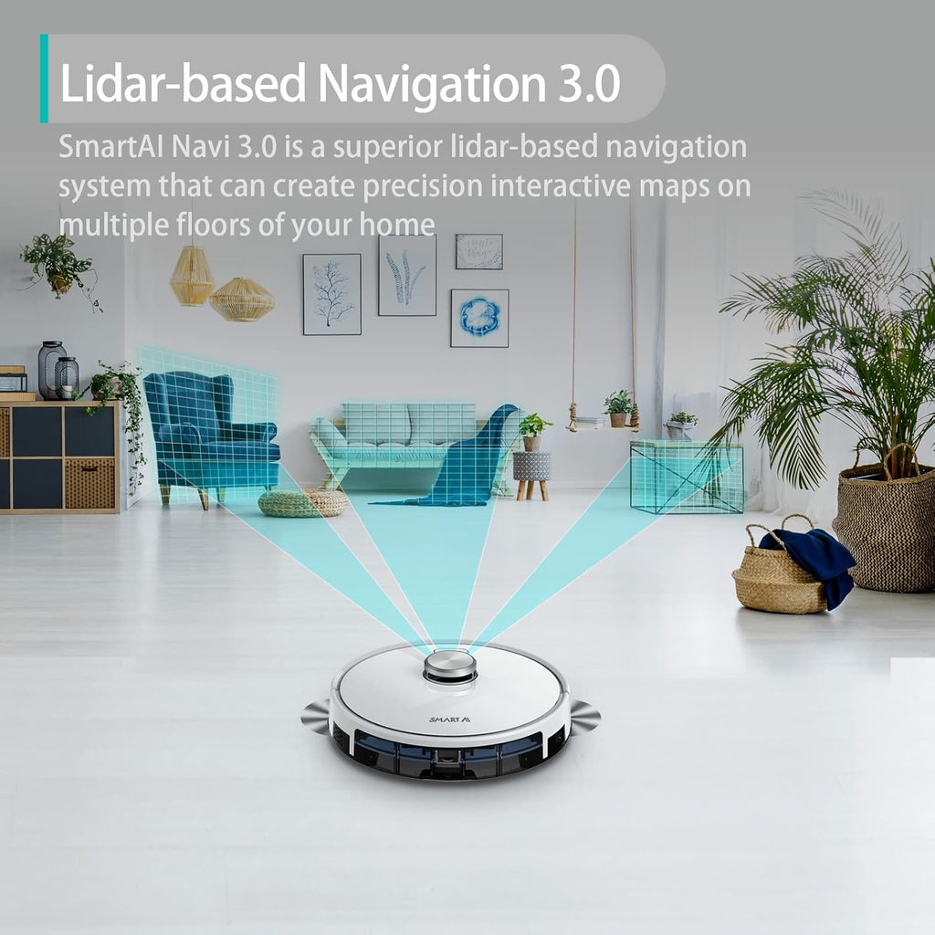 3200Pa Lidar Navigation Robot Vacuum and Mop Combo W61531