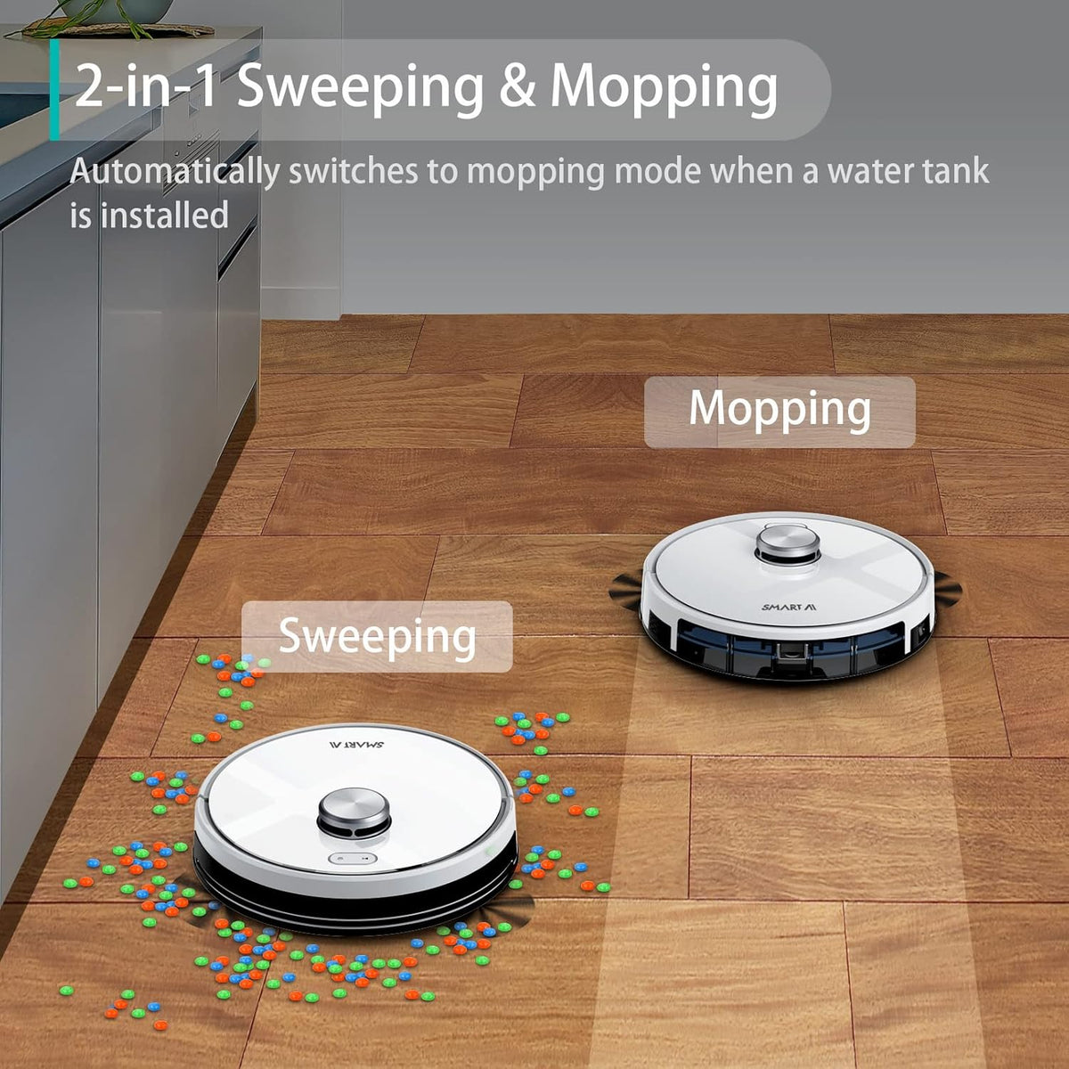3200Pa Lidar Navigation Robot Vacuum and Mop Combo W61531
