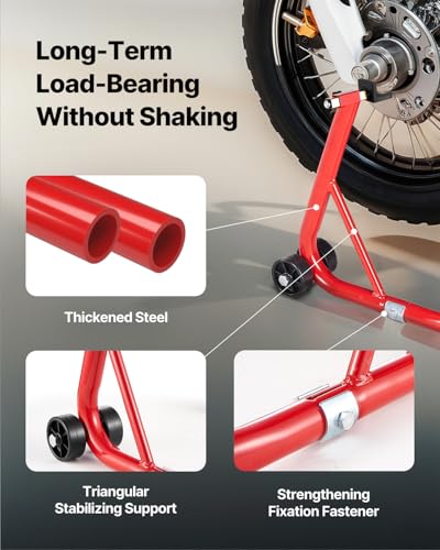 850 LBS Heavy Duty Motorcycle Rear Wheel Stand with U + L Fork F5932