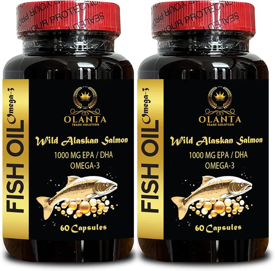 Wild Alaskan Salmon Fish Oil Omega 3 Supplement 120 Softgels F326