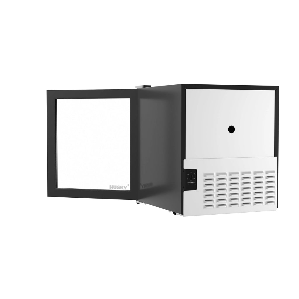 46L Reversible Glass Door Beverage Refrigerator 1.6 Cu Freestanding Countertop Mini Fridge in Black T73656