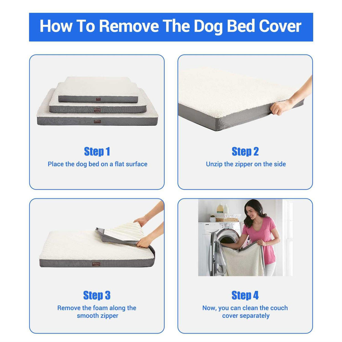 Orthopedic Dog Bed with Egg Foam and Non-Slip Bottom Z2605