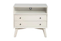 White 2 Drawer Wood Nightstand T683939