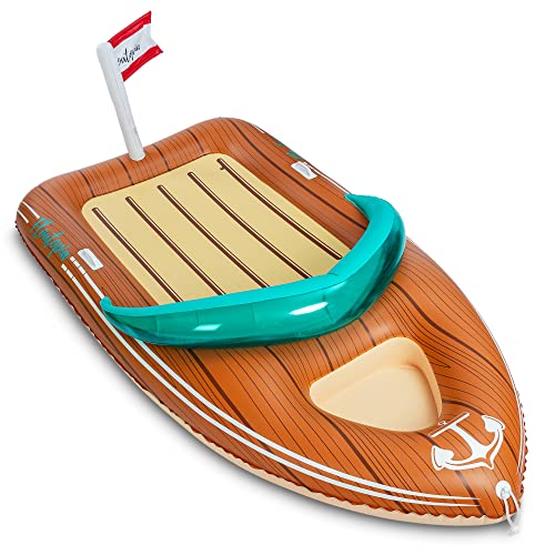 Inflatable Boat Pool Float with Cooler O13287