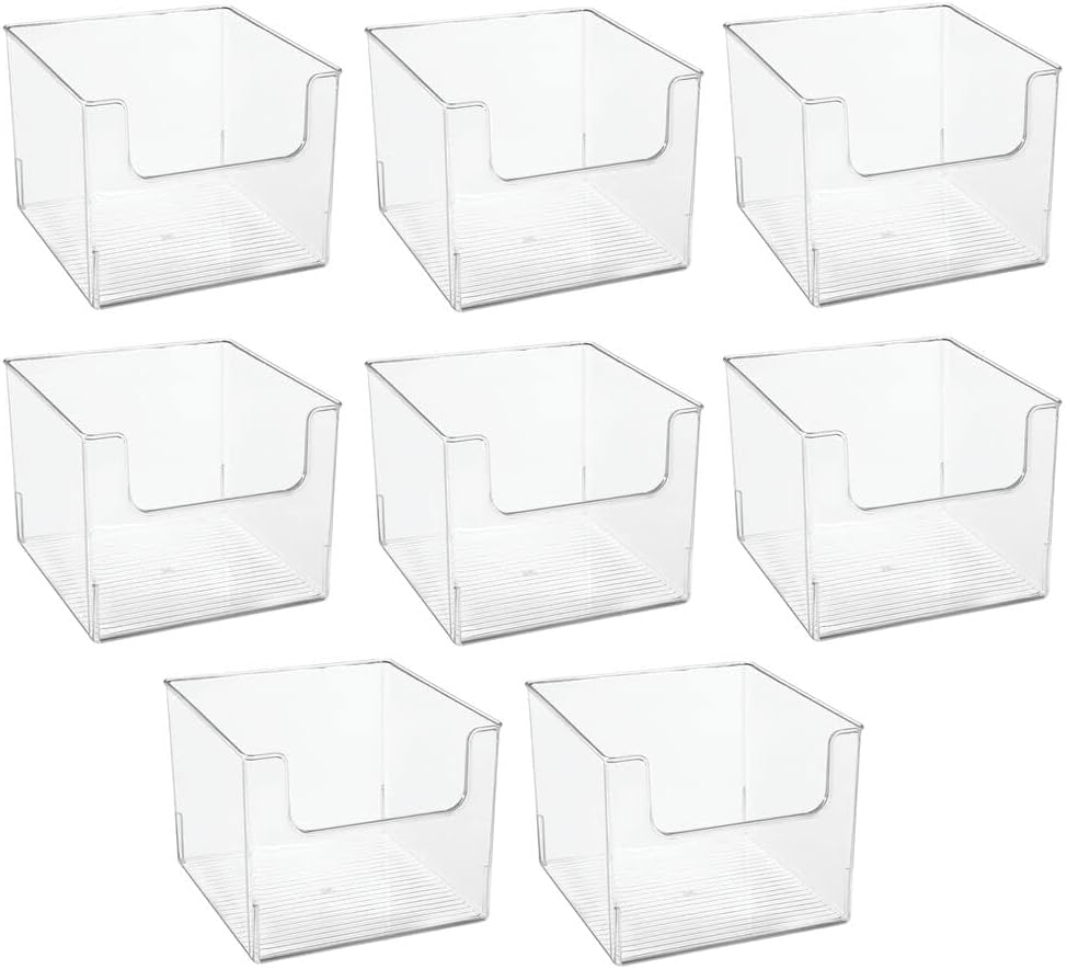 Clear Plastic Storage Organizer Bin 8 Pack L427460