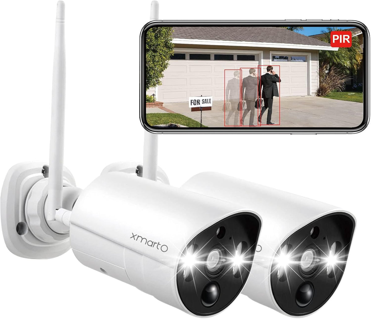 2K HD Wireless Security Camera System with Color Night Vision W1797