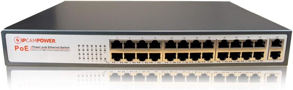 16 Port POE Network Switch with 2 Gigabit Uplink Ports B84362