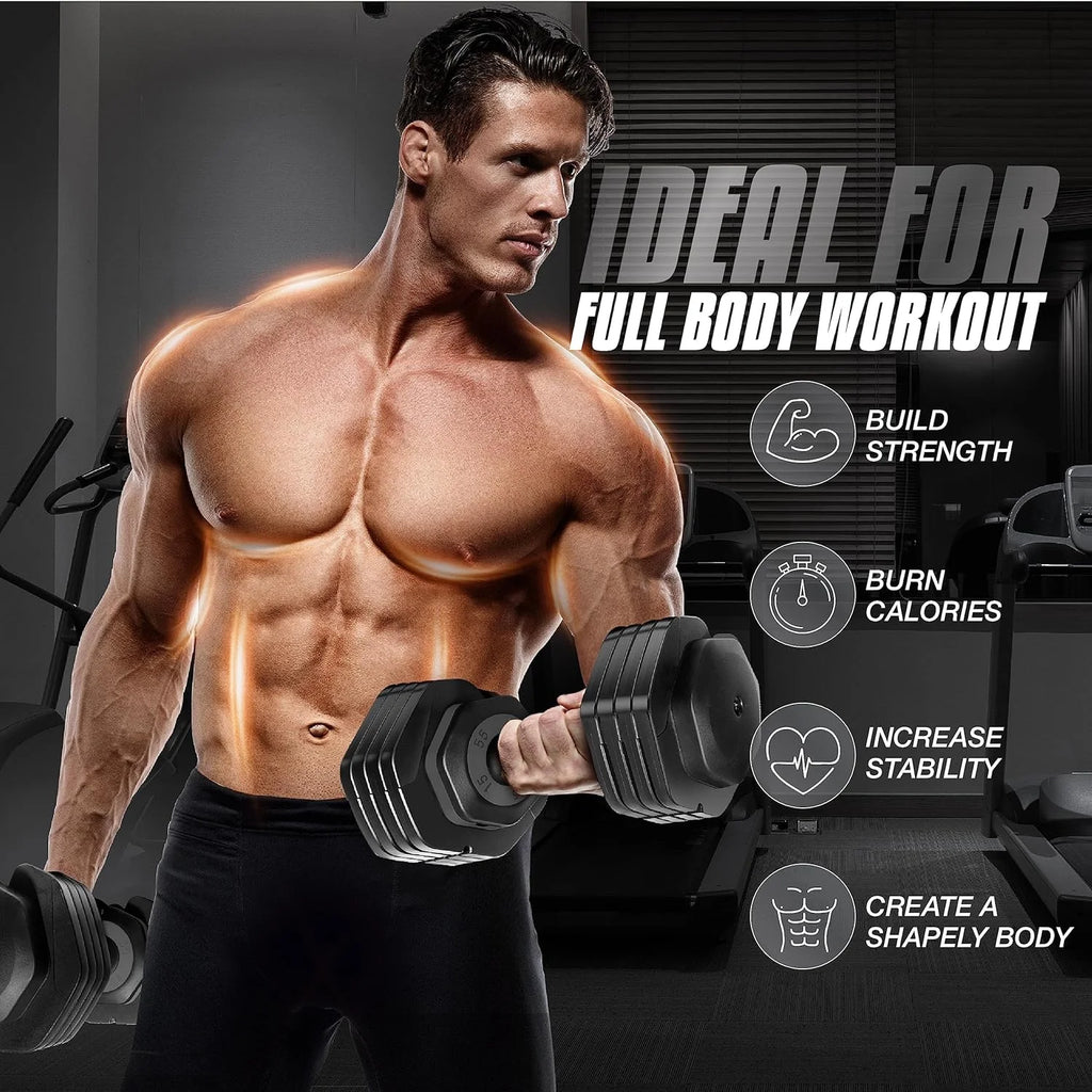 Adjustable Dumbbells 25lb Pair U72584