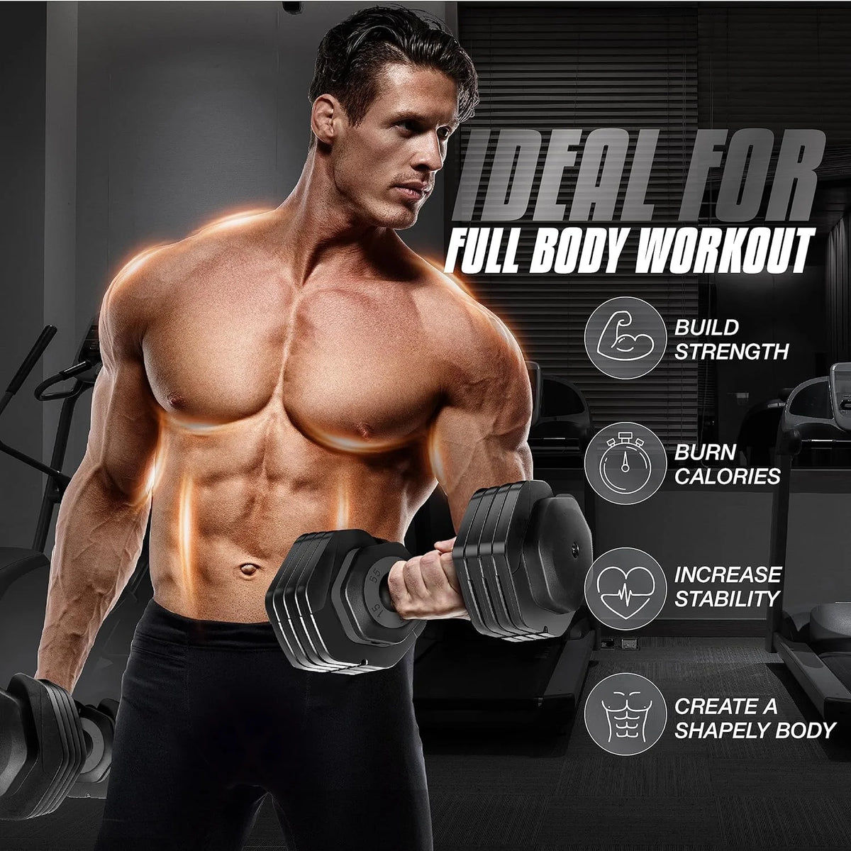 Adjustable Dumbbells 25lb Pair U72584