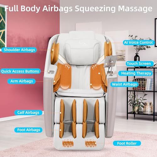 Golden Zero Gravity SL-Track Shiatsu Massage Recliner Chair with Heat X827868