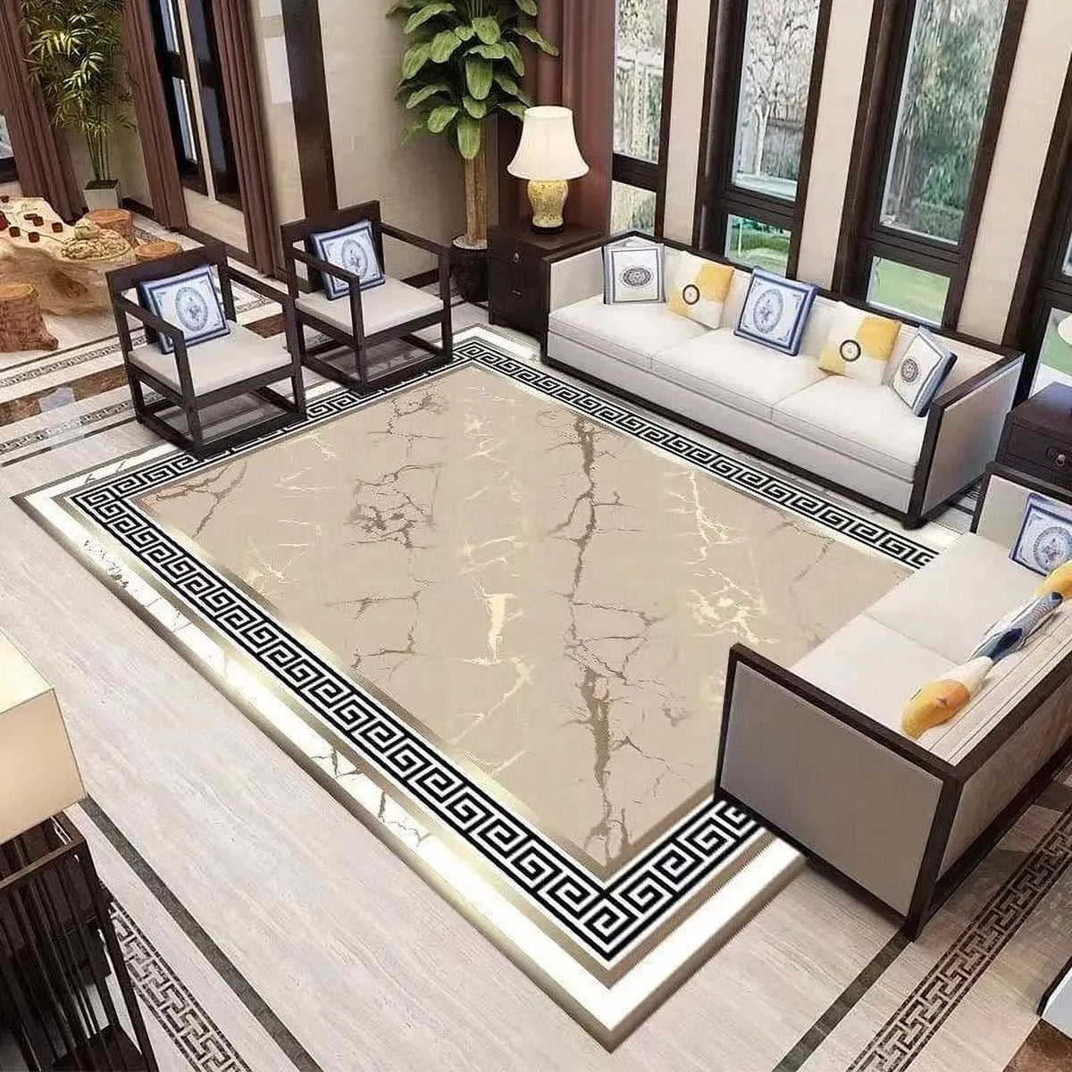 Living Room Carpet 160x230cm Soft Washable Area Rug N64422
