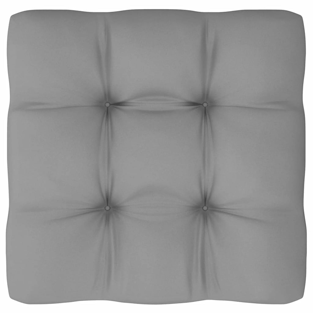6 Piece Wooden Patio Lounge Set with Gray Cushion R1216