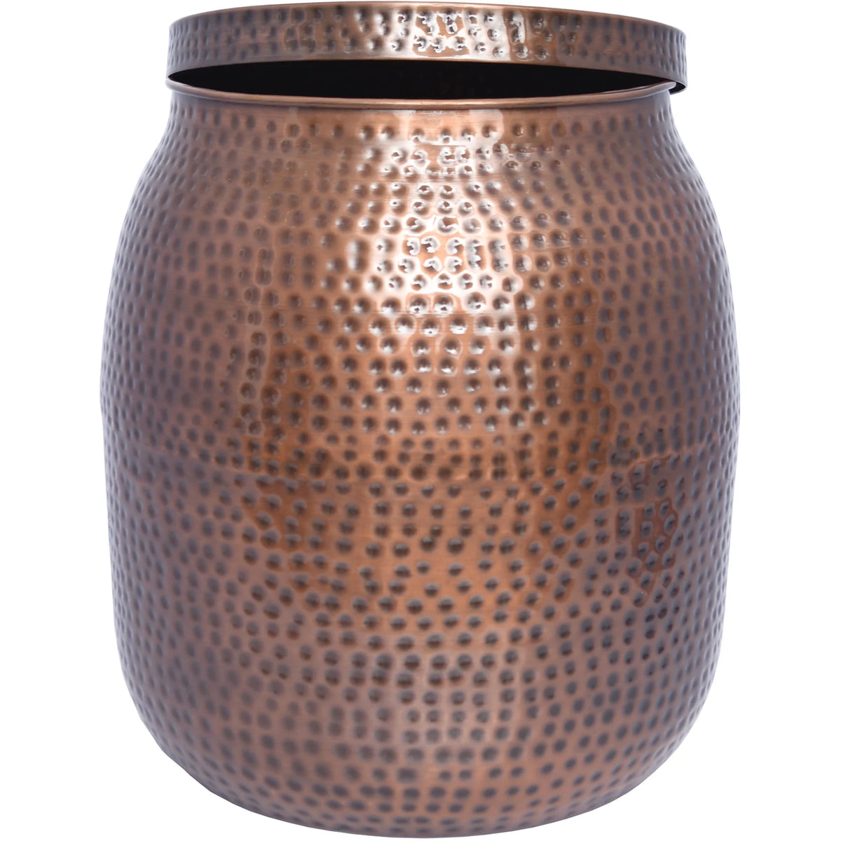 20" Hammered Finish Metal Garden Stool W7067