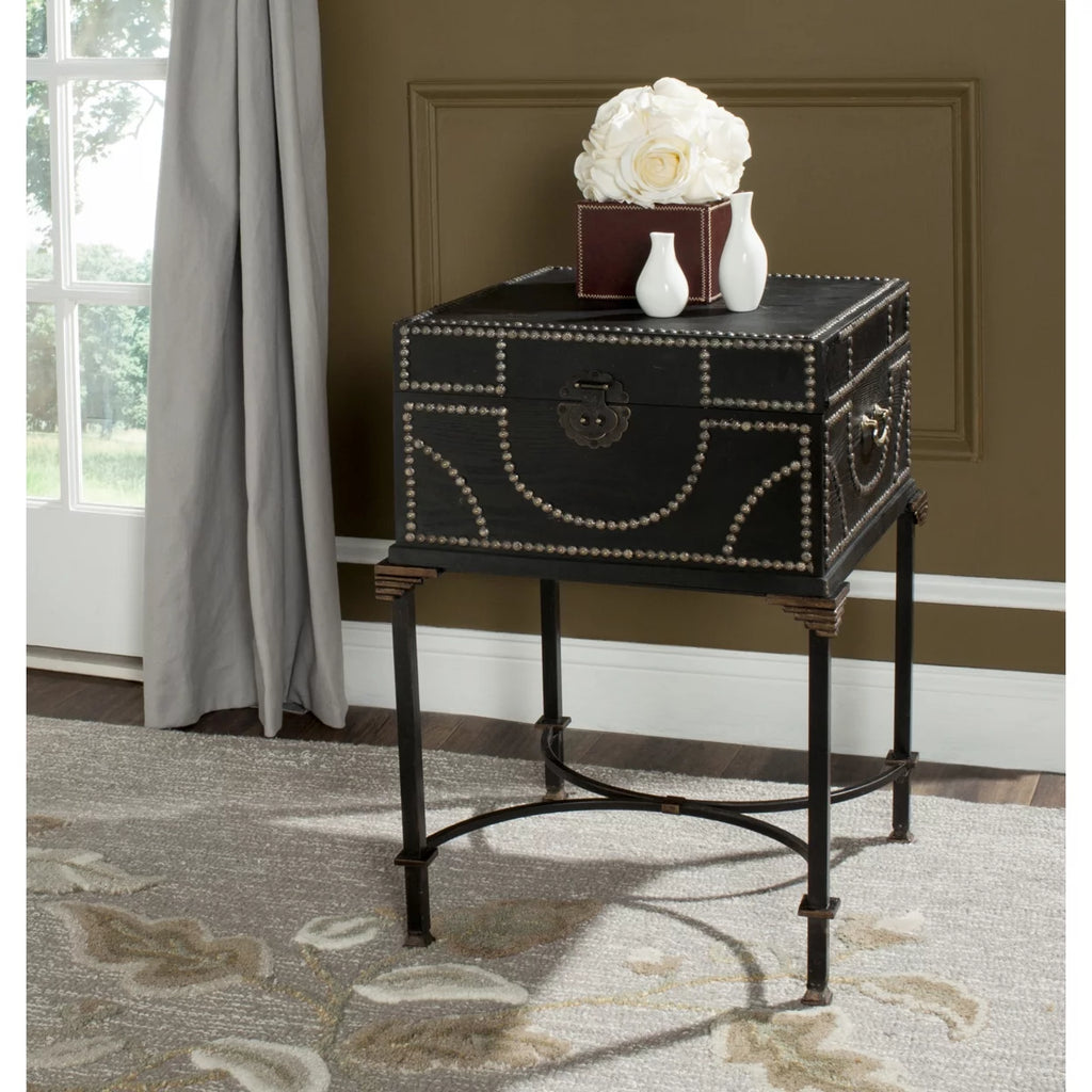 Dark Brown Storage End Table W849811