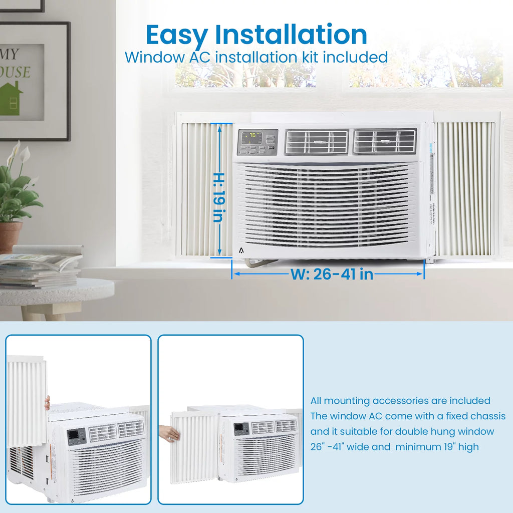 8,000 BTU Window-Mounted Air Conditioner with Remote/App Control Z532726