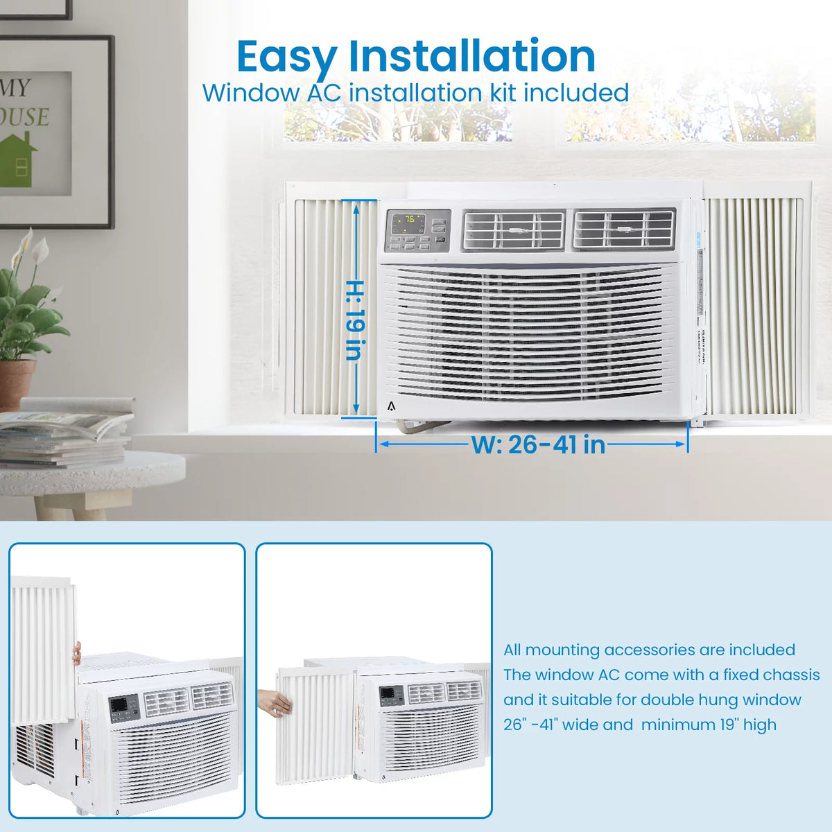 8,000 BTU Window-Mounted Air Conditioner with Remote/App Control Z532726