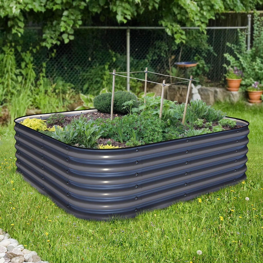 Galvanized Metal Raised Garden Bed E48394