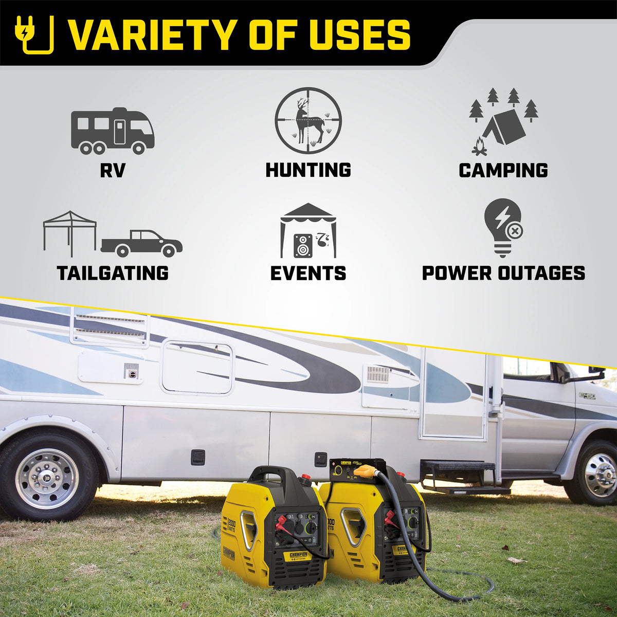 2000-Watt Portable Inverter Generator H617