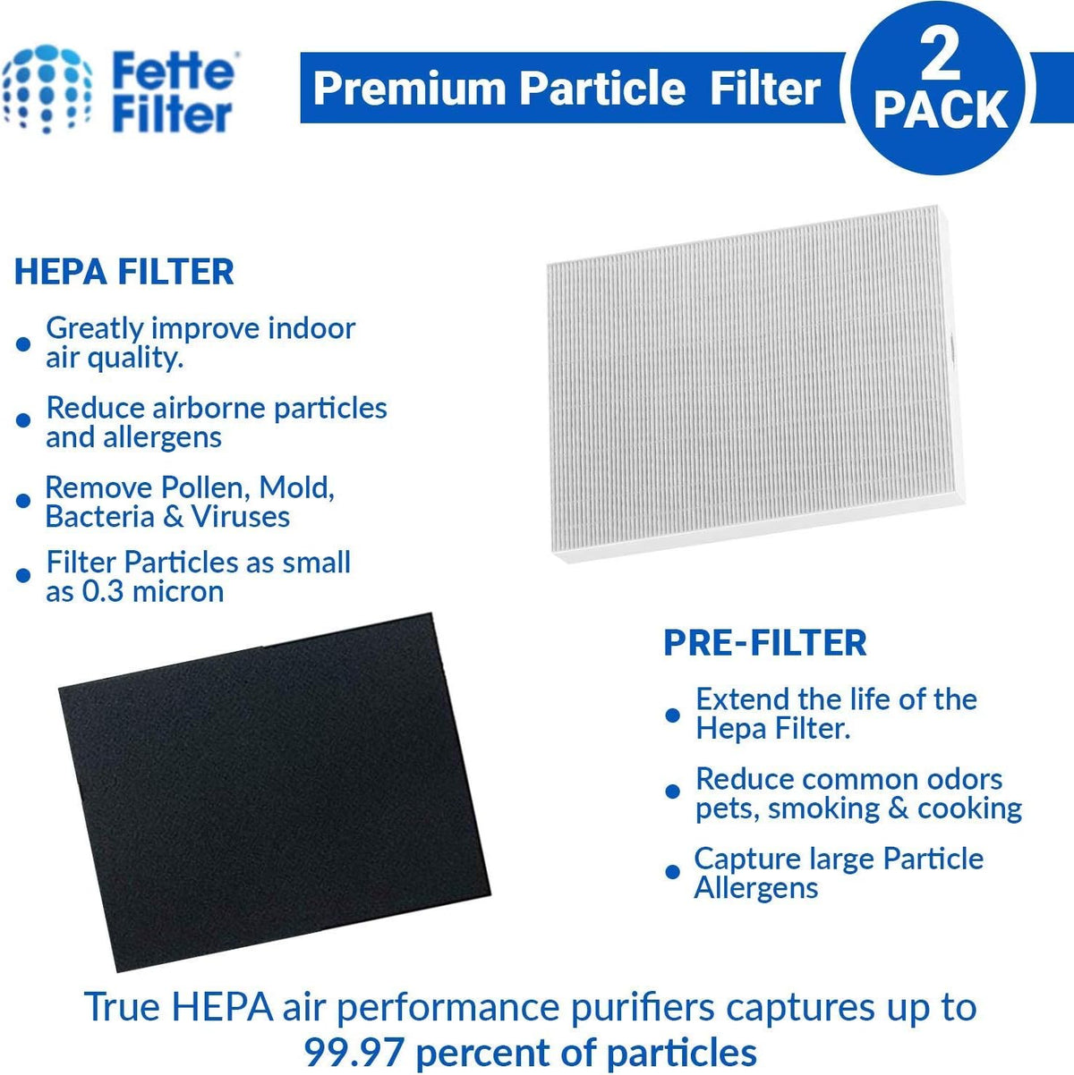 HEPA Filter Compatible with AeraMax 290 AeraMax 300 DX95 Air Purifiers D95375