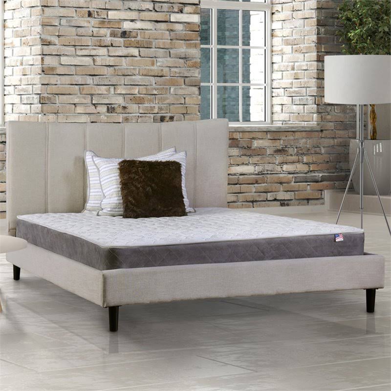 White 8-Inch Queen Tight Top Fabric Mattress U3840