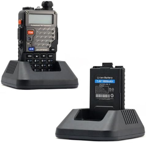 Black Handheld Two Way Radio with Earpiece G46312